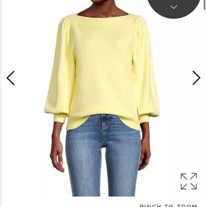 Boatneck Blouson Sleeve Sweater